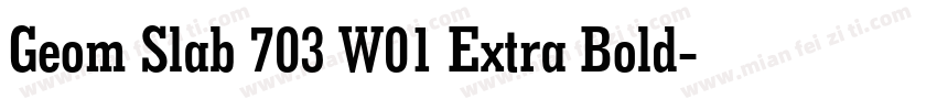 Geom Slab 703 W01 Extra Bold字体转换